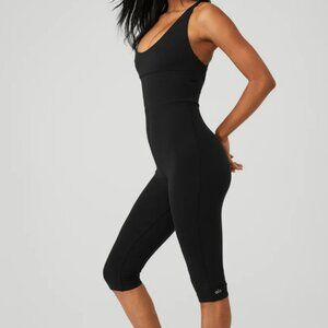 Alo airbrush physique onesie- Black